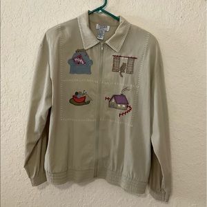 Beige / Tan Zipper Jacket